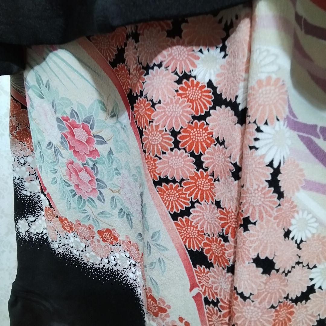正絹　黒留袖ドレスセットアップ　ブラウス＆スカート＆ギャザーリボンベルト　一点物