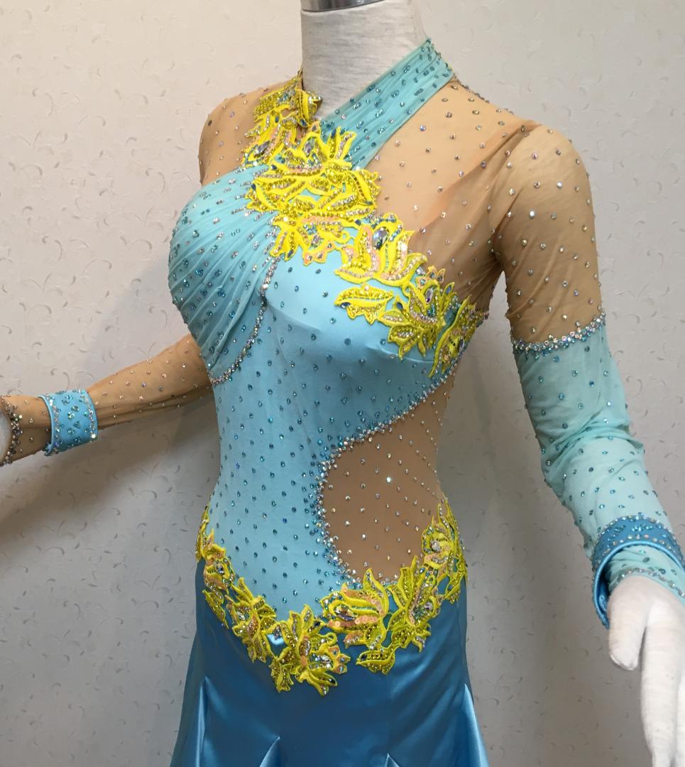 新作商品【値下げ】社交ダンスドレス ブルーサテン地と黄色アクセントラテンドレス ダンス/バレエ スポーツ・レジャー¥28,808-www.industrialdealimentos.com 新作商品【値下げ】社交ダンスドレス ブルーサテン地と黄色アクセントラテンドレス ダンス/バレエ スポーツ・レジャー¥28,808-www.industrialdealimentos.com