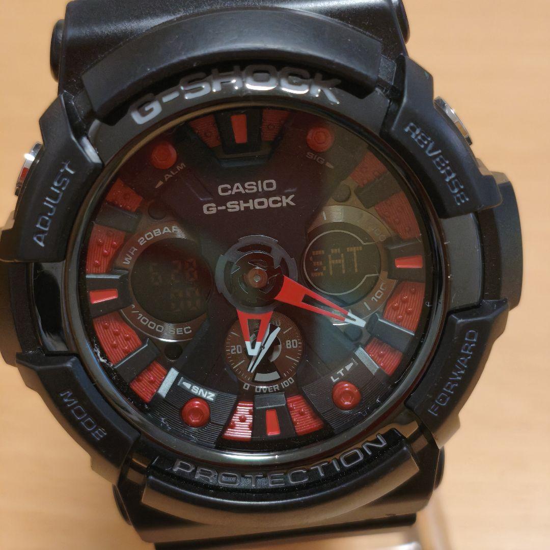 美品 カシオ G-SHOCK GA-200SH-1AJF ブラック/レッド - メルカリ
