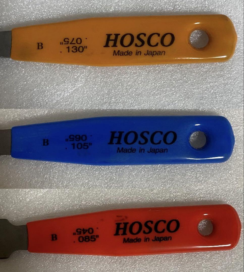 EB用 HOSCO ナット溝切りヤスリ 3本組 ベースギター用 TL-NF3B