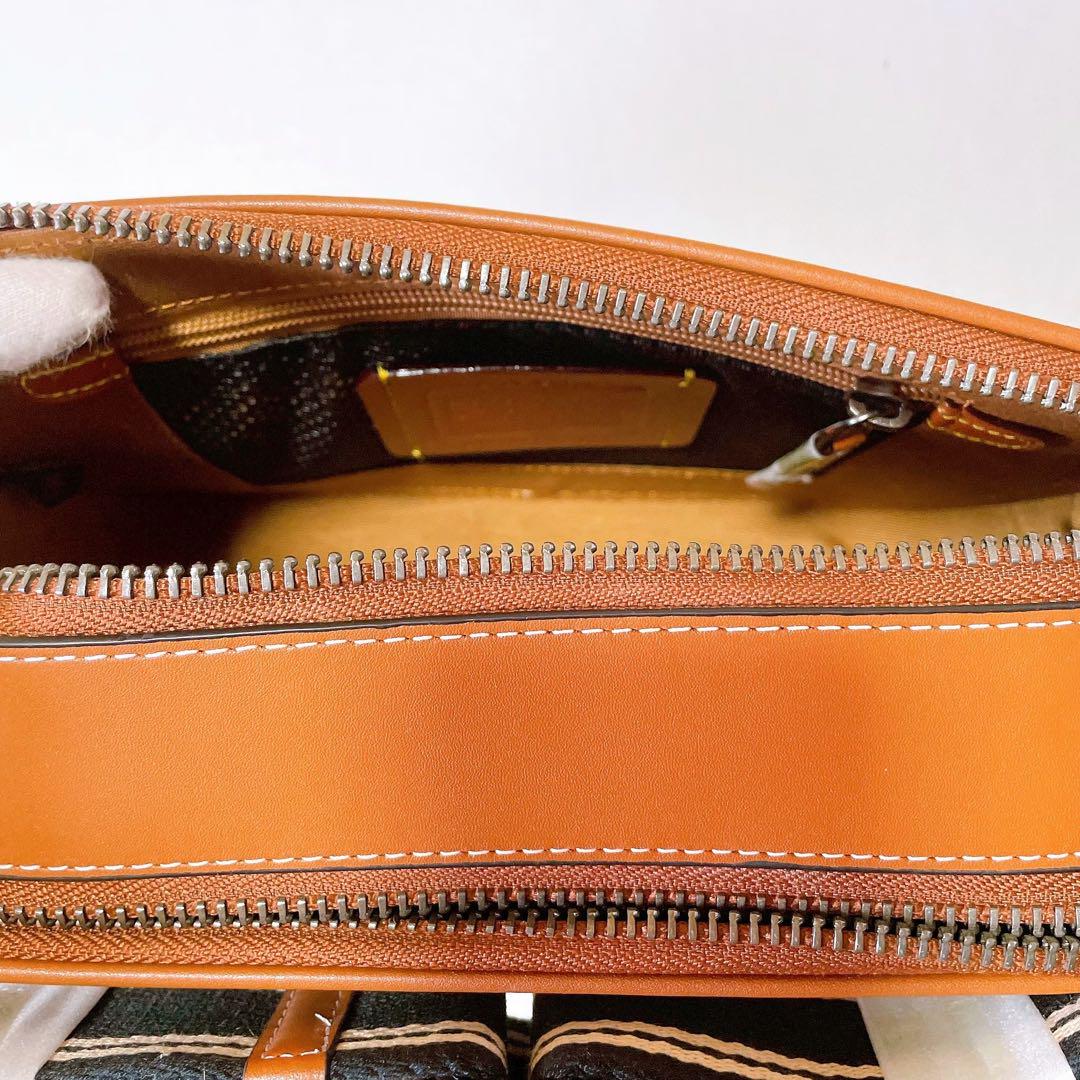 COACH ダブルジッパー メンズ チャーター クロスボディ ショルダーバッグ