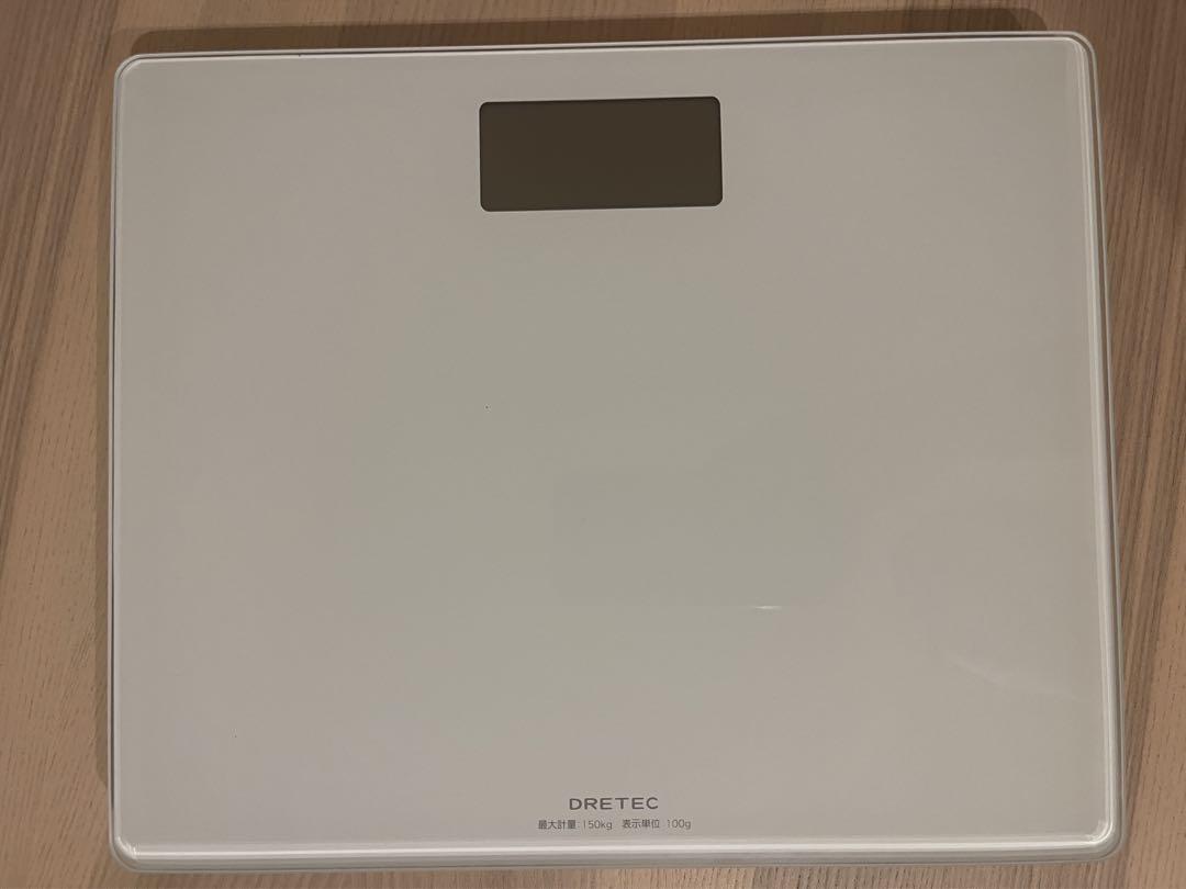 ドリテック 体重計 ボディスケール グラッセ ホワイト BS-159WT