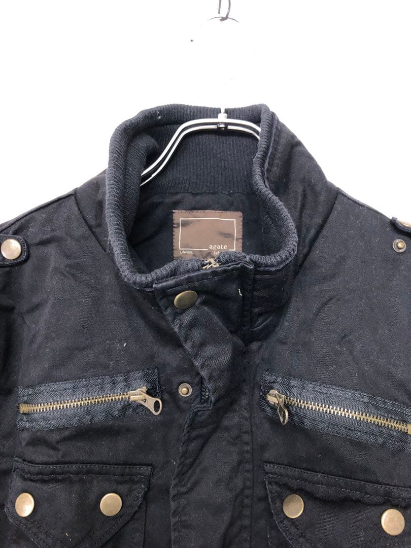 agate label 平成 ネオグランジ 古着 ベルテッドミリタリージャケット