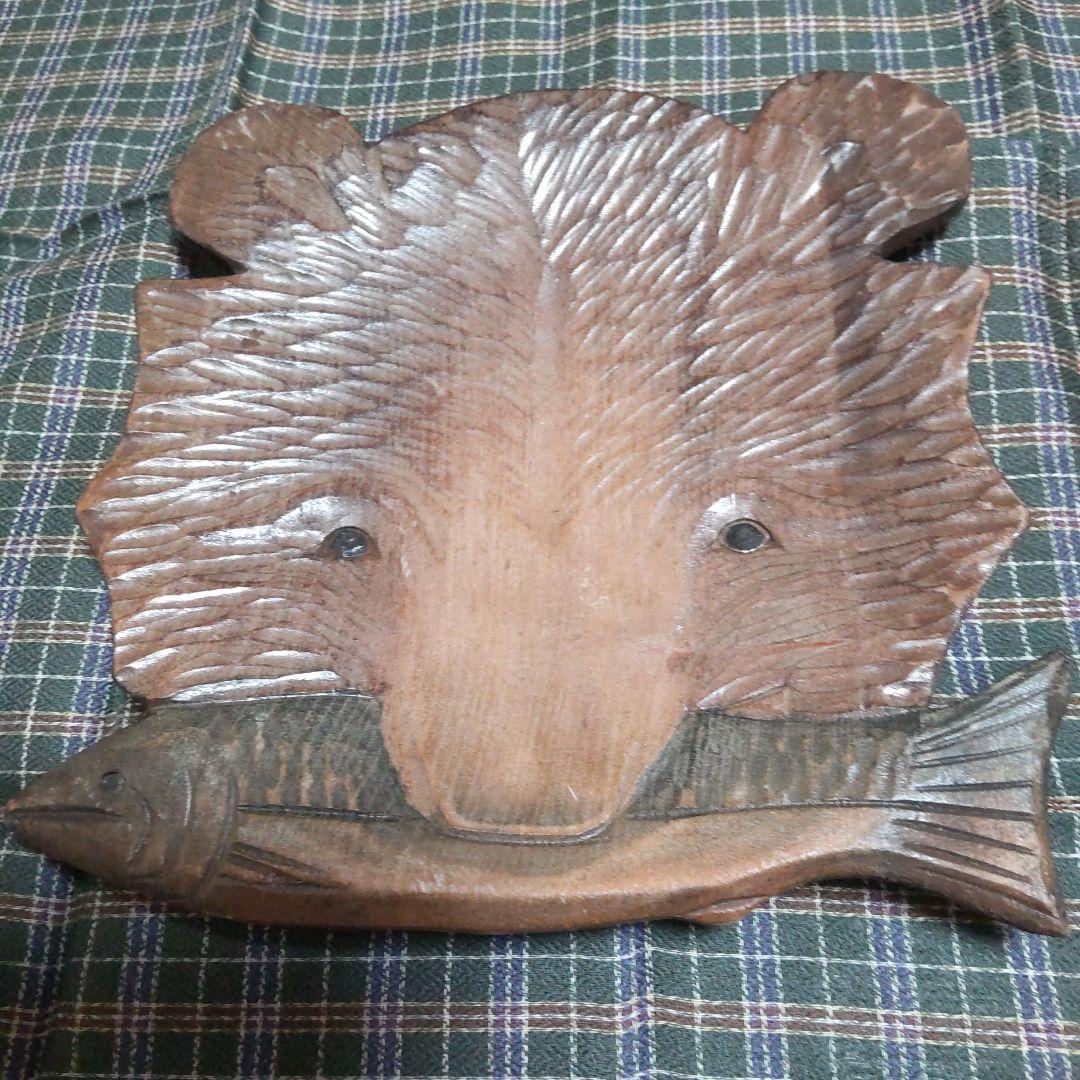 木製クマの顔皿 6枚セット 北海道土産 銘々皿 茶托