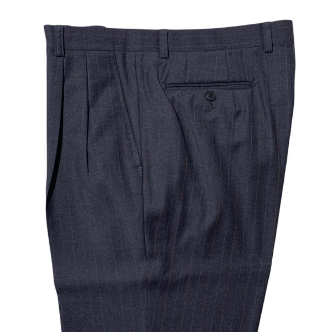 超激得正規品 ランバンクラシック セットアップスーツ シングル ウール100% ストライプ古着 0ucY7-m21631866761 超特価即納