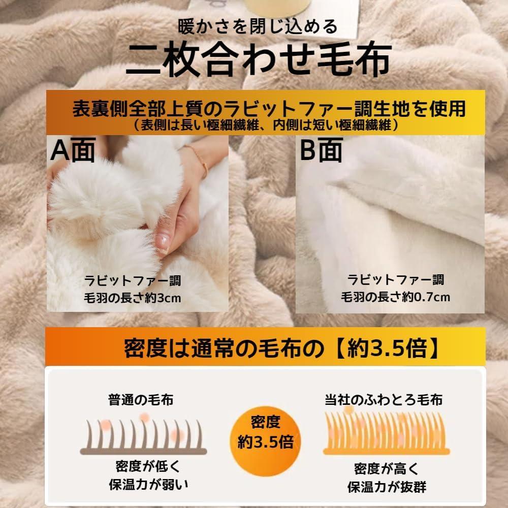 ふわとろ毛布 ホワイト セミダブル 毛布 丸洗い可能 ふわふわ 2枚合わせ 白