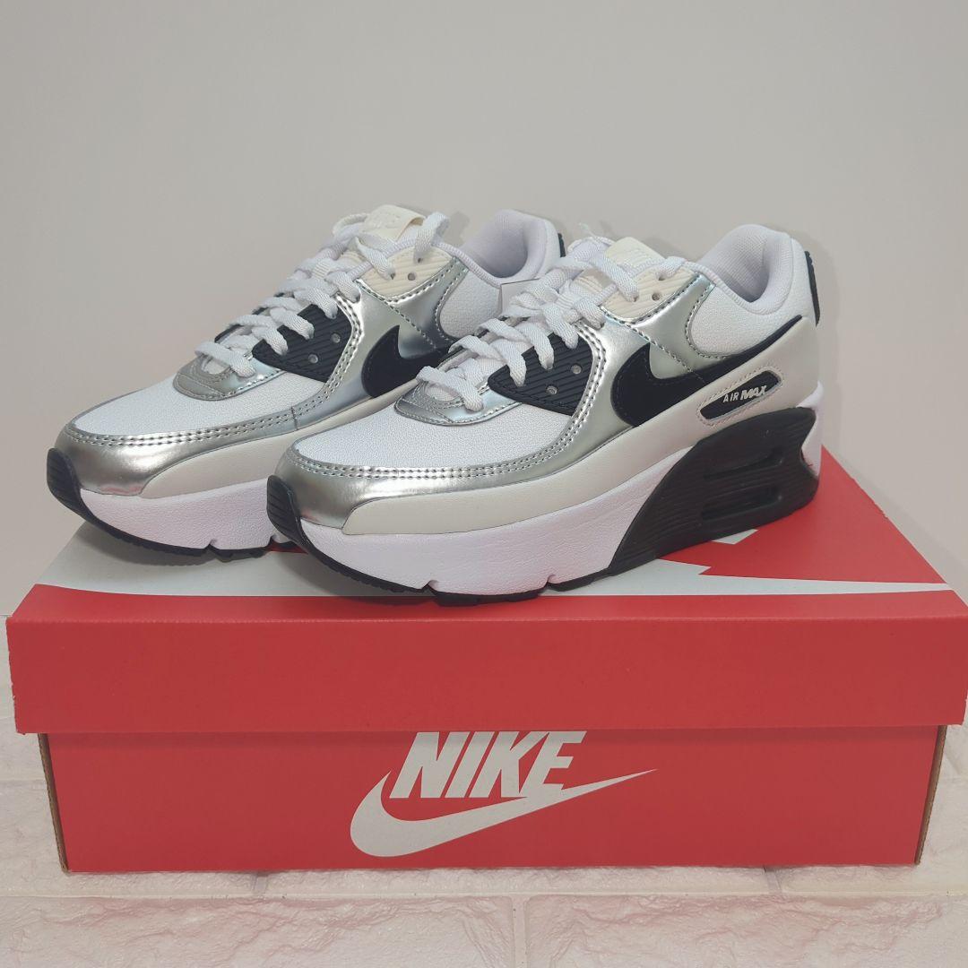 登場! 22.5】NIKE ナイキ エア マックス 90 LV8 厚底 新品 シルバー 靴