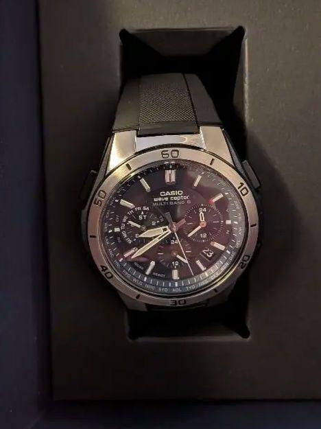 CASIO 電波ソーラー 腕時計 ブラック