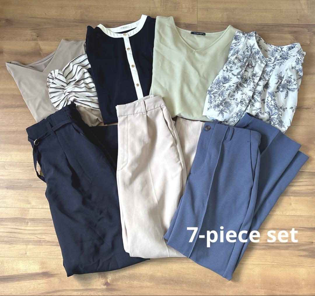 7点セット　まとめ売り レディース服　コーデ売り オフィスカジュアル　スラックス