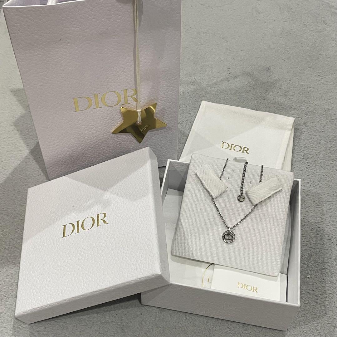 激レア】DIOR petit CD ストーン ネックレス シルバー