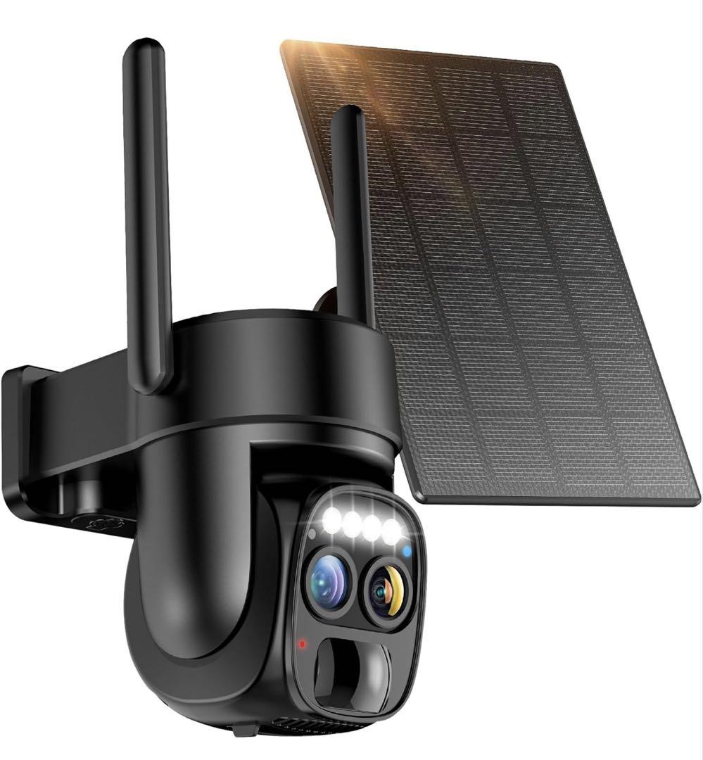 屋外 監視カメラ 動体検知 ソーラー ズーム 2K IP65防水 防犯カメラ 防犯カメラ 屋外 2K IP65防水 監視カメラ ソーラー ズーム 動体検知