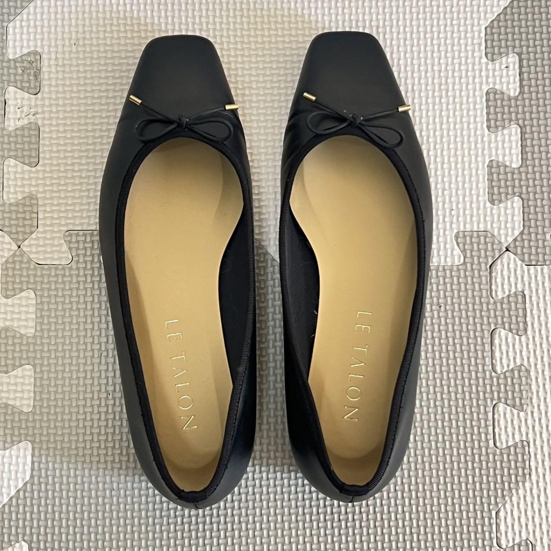 極美品✨LE TALON ルタロン バレエシューズ スクエアトゥ 23.5㎝