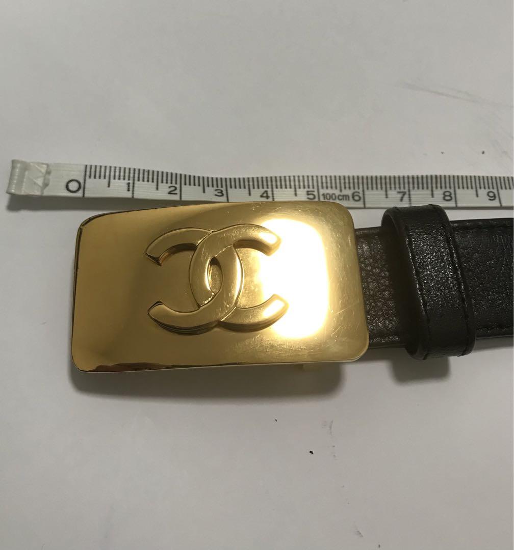 【美品】CHANELマルチプル ココマーク ベルト ゴールド×ブラック