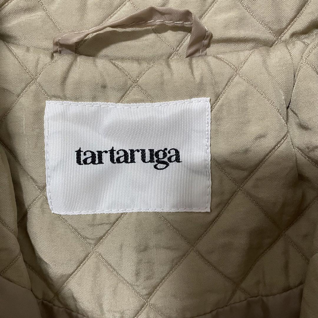 a6498【tartaruga】美品 ロングコート キルティング ジップアップ