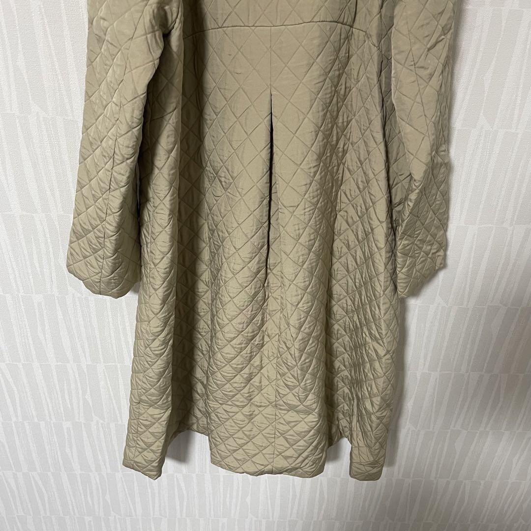 a6498【tartaruga】美品 ロングコート キルティング ジップアップ