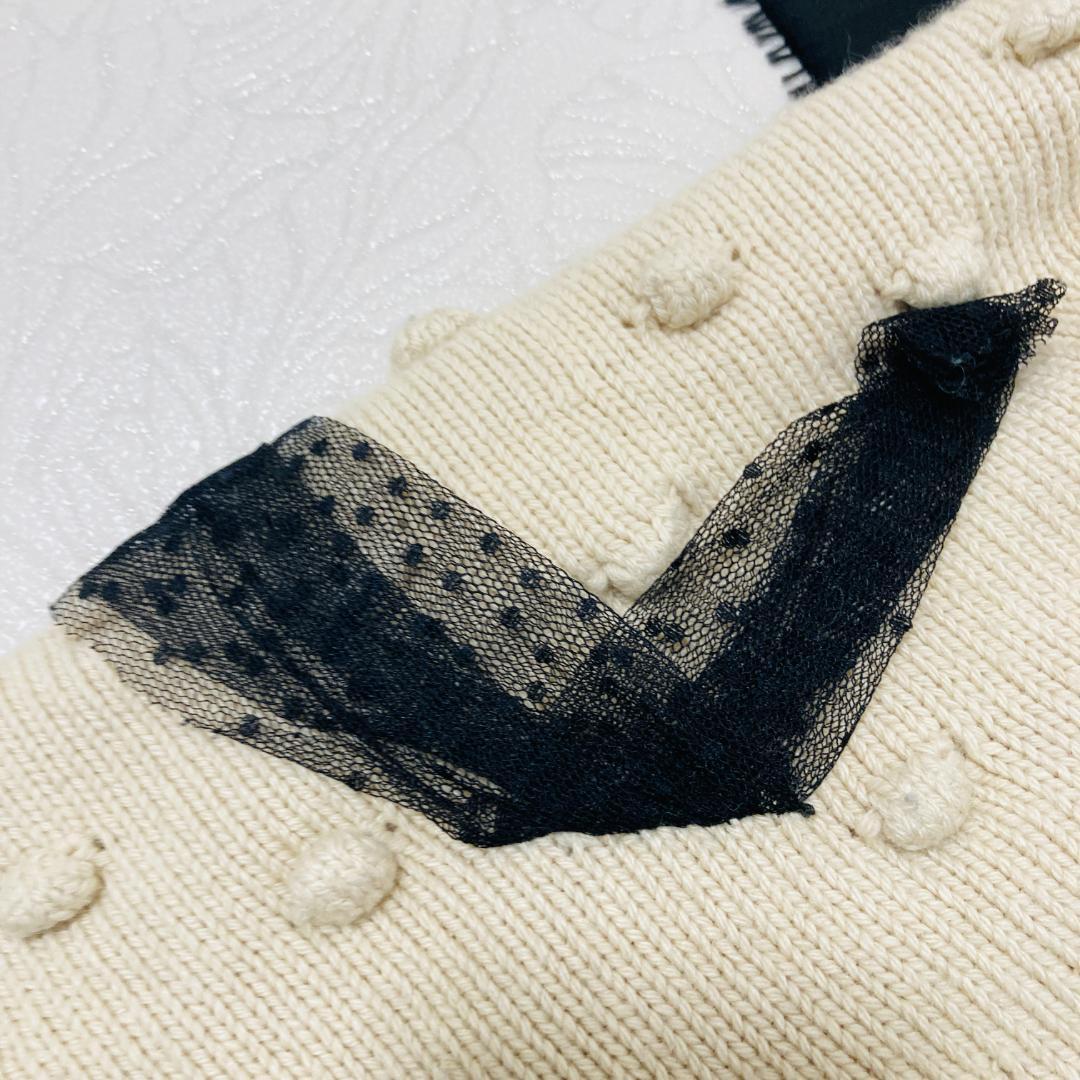 RED VALENTINO レッドバレンティノ ニットワンピース リボン XS 画像14