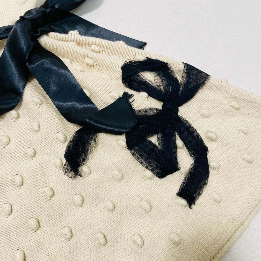 RED VALENTINO レッドバレンティノ ニットワンピース リボン XS 画像7