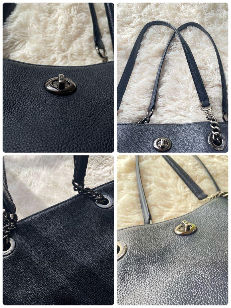 1円/A4収納◎ コーチ COACH メンズ ビジネス レザー 本革 グロス