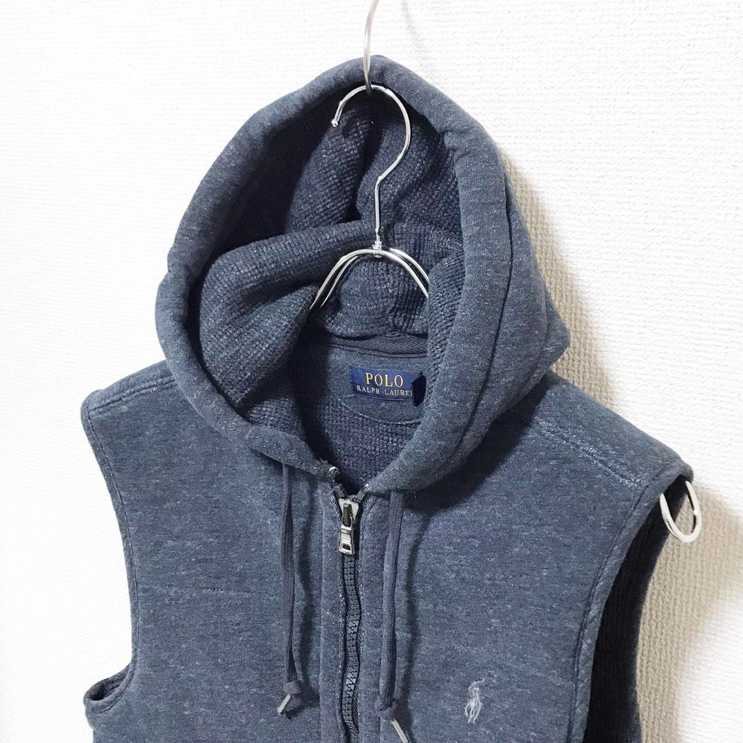 【未使用品】POLO RALPH LAUREN フリースフードベスト Sサイズ