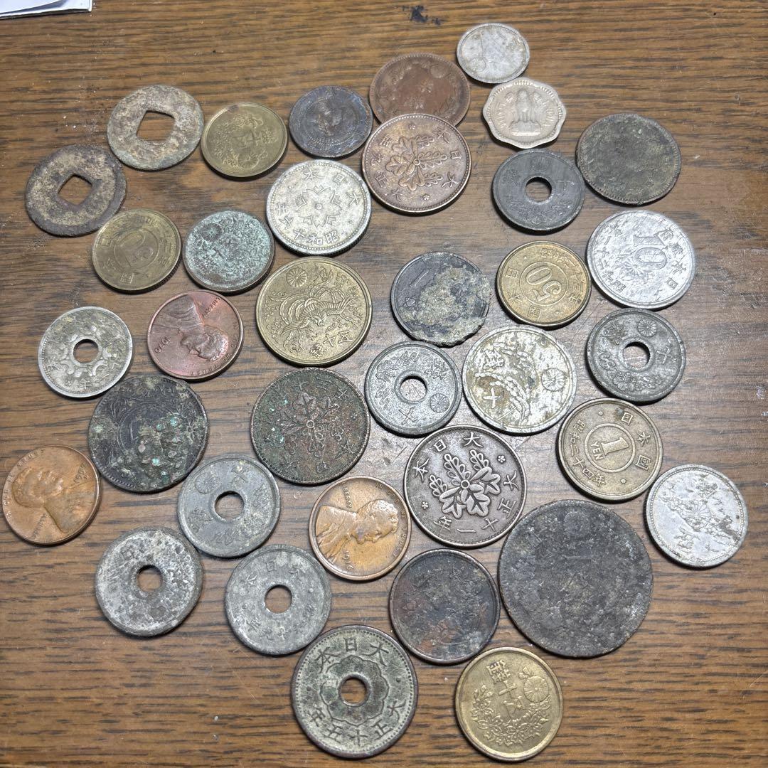 日本の旧貨幣コレクション 約40枚