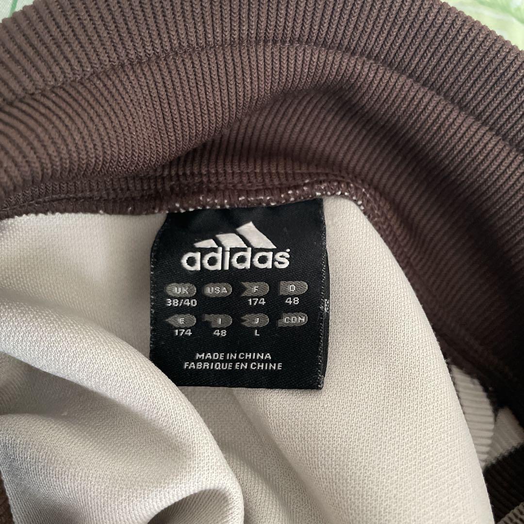 adidas アディダス　トラックジャケット　ジャージ　ブラウン　ベージュ