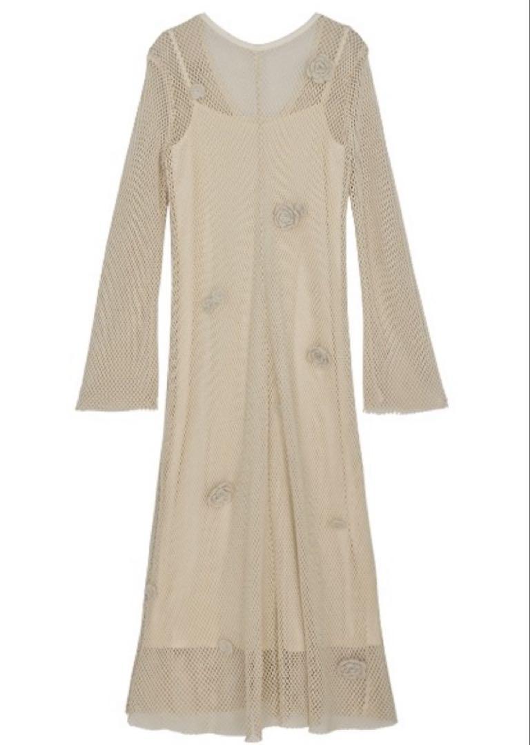 ワンピース HAND 3D MOTIF MESH DRESS AMERI