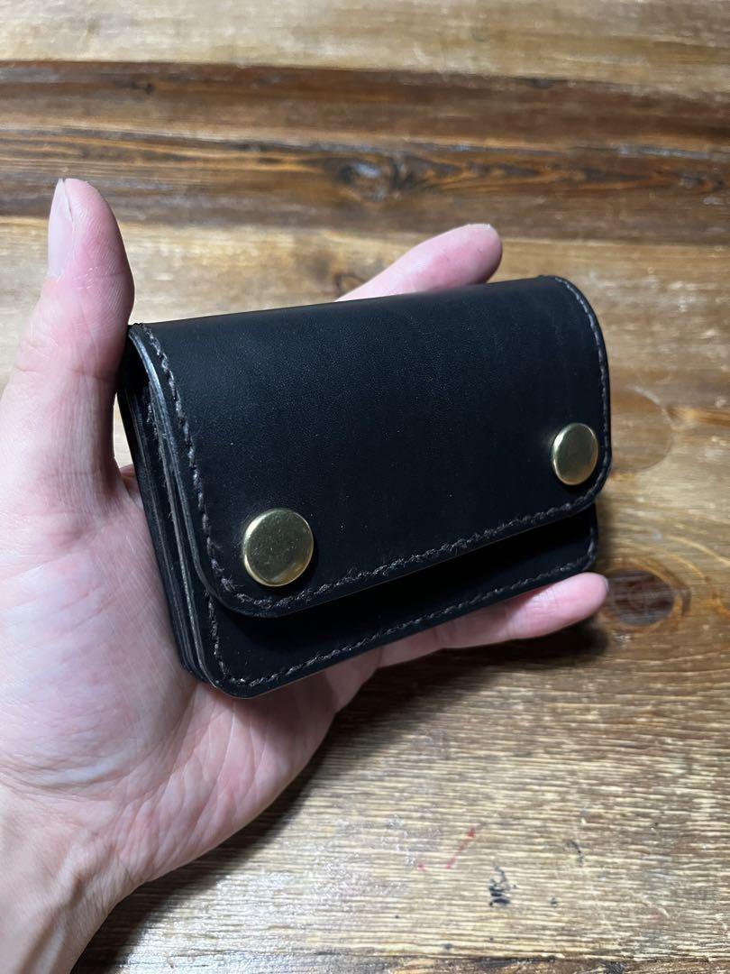 ミニトラッカーウォレット　　ハンドメイド　レザークラフト