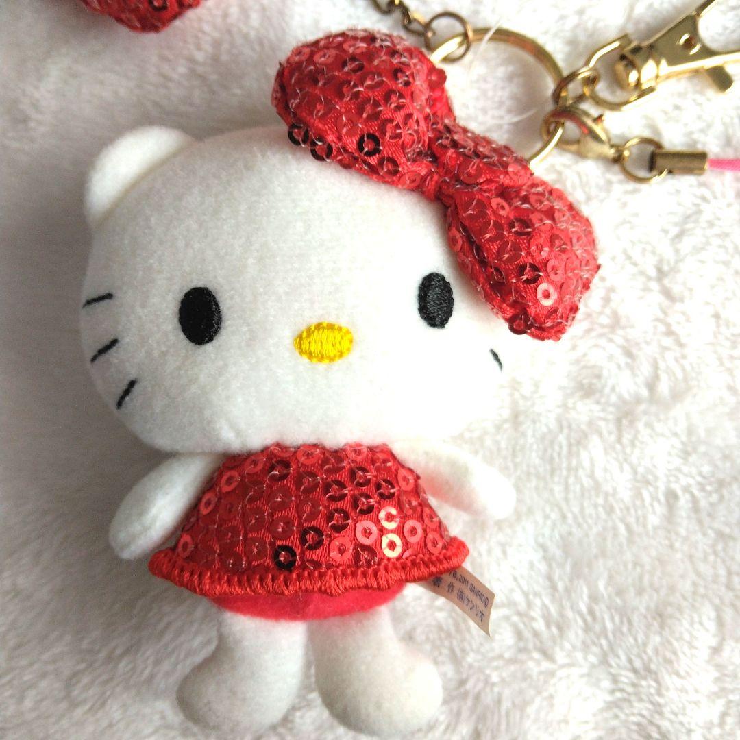 2011　ハローキティ　スパンコール　マスコット　ぬいぐるみ　ストラップ　キティ