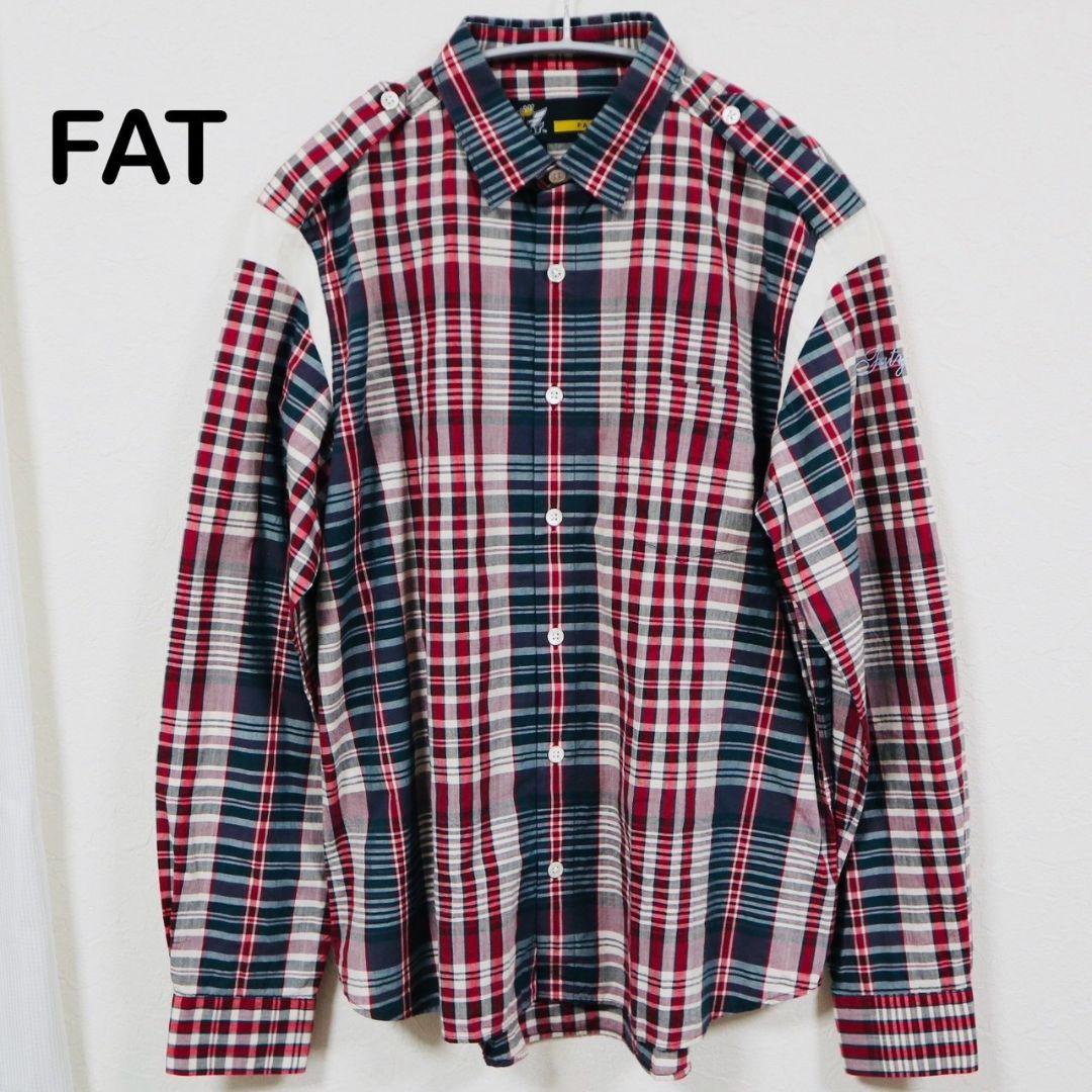 【美品】FAT チェック柄 長袖シャツ　XL