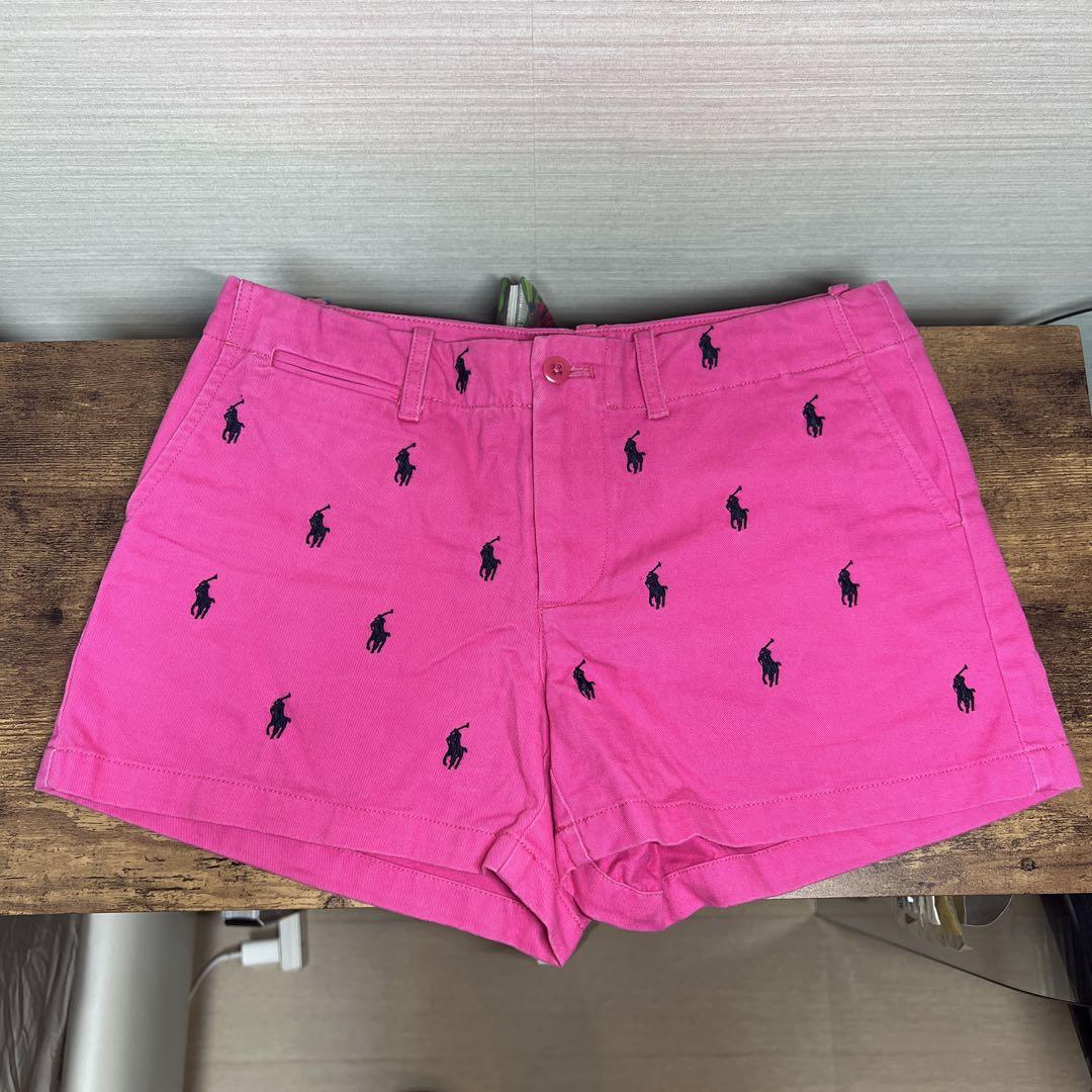 【未使用品★RALPH LAUREN】オールオーバーポニーショートパンツ　刺繍