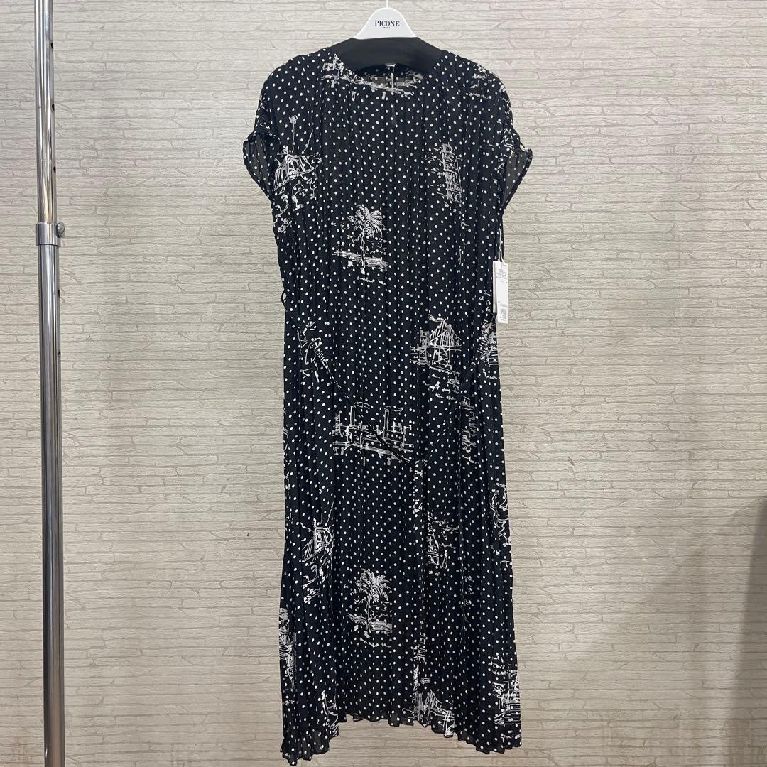 PICONE ドット柄 マキシワンピース サイズM