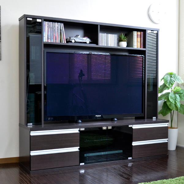 【新品・送料無料】50インチ対応 壁面収納 テレビ台 150cm幅 DBR