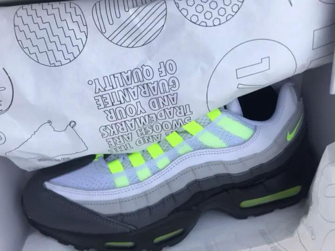 値下 イエローグラデ leather ODRhm-m21674845327 NIKE AIRMAX95 正規品好評