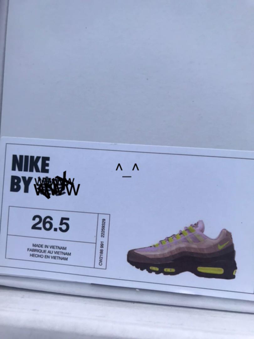 値下 イエローグラデ leather ODRhm-m21674845327 NIKE AIRMAX95 正規品好評