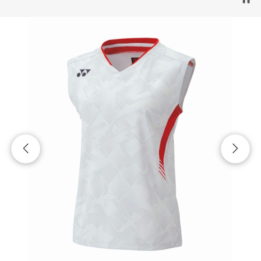 YONEX バドミントン シャツ ホワイト|レッド 20873Y XO ♥2XL(3L)・YONEX