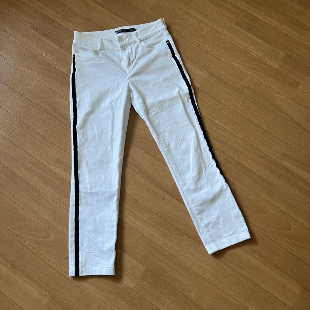 ポロラルフローレン　ポロゴルフ　ストレッチスキニーパンツ　白ライン　ゴルフウエア