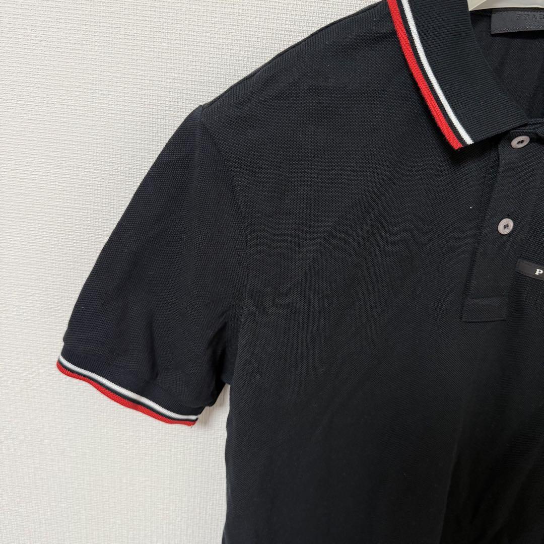 【美品‼️】PRADA ブラック ポロシャツ Lサイズ！
