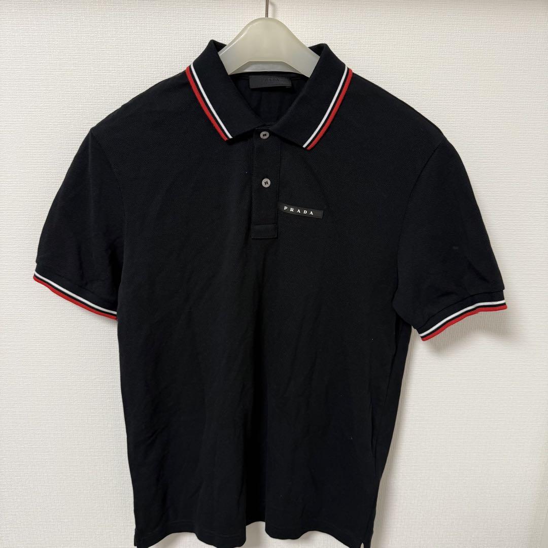 【美品‼️】PRADA ブラック ポロシャツ Lサイズ！