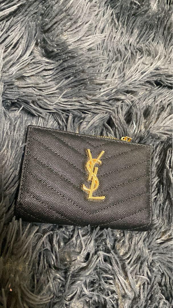 7月５日までYSL 黒レザー 二つ折り財布