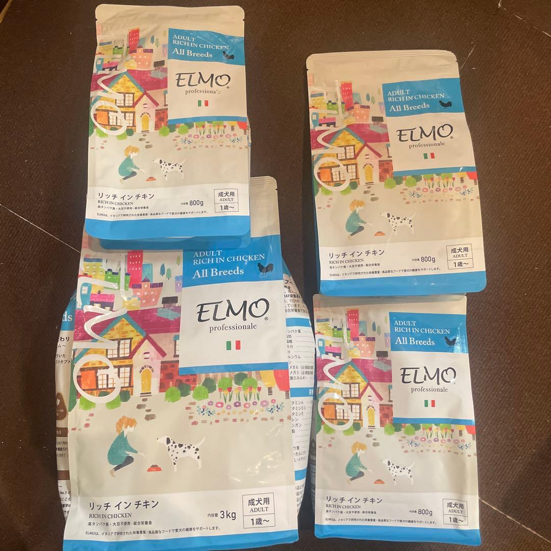 ELMO ドッグフード チキン 800g & 3kg - メルカリ