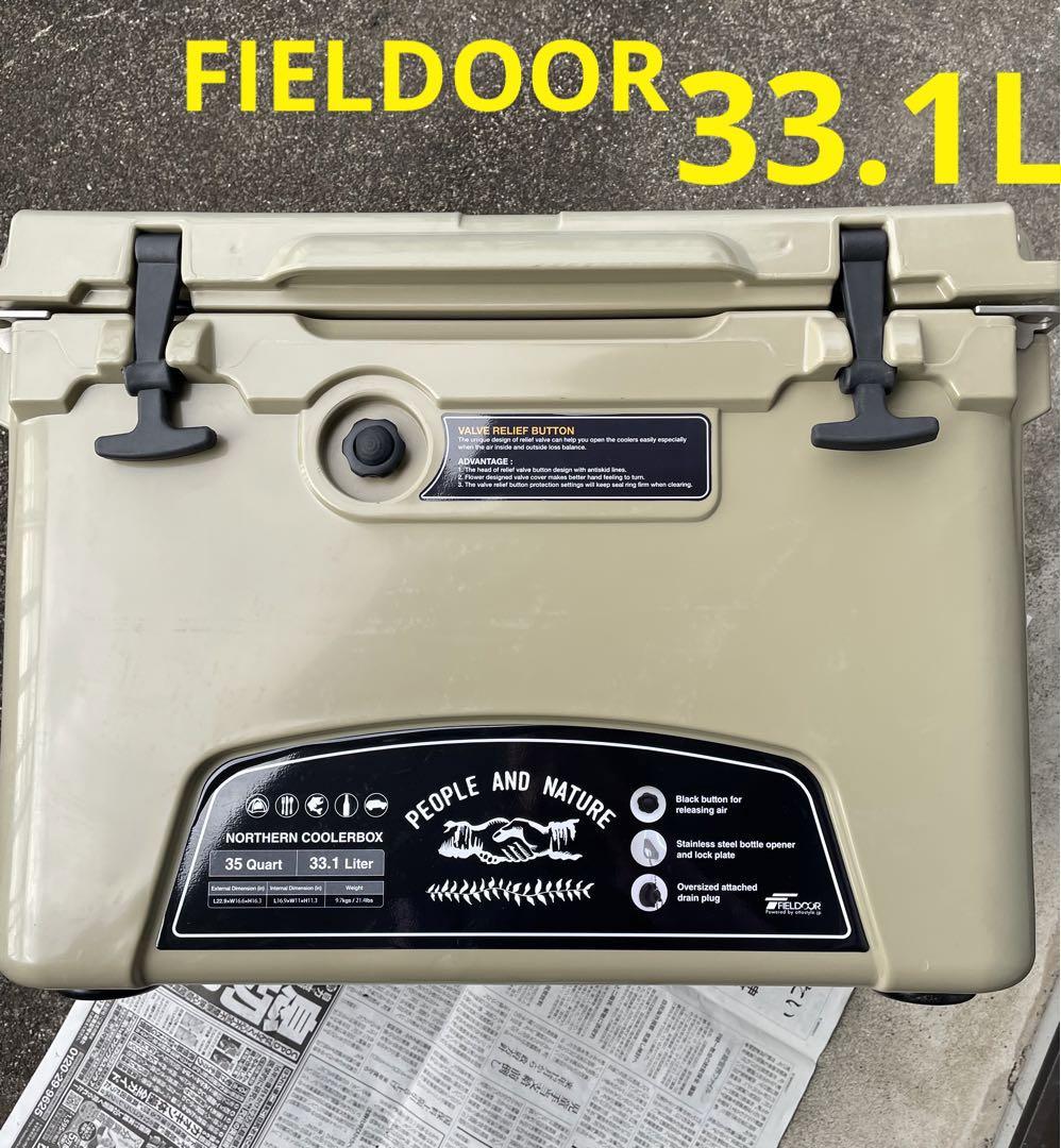 FIELDOOR ノーザンクーラーボックス 容量33.1L 密閉 保冷 キャンプ