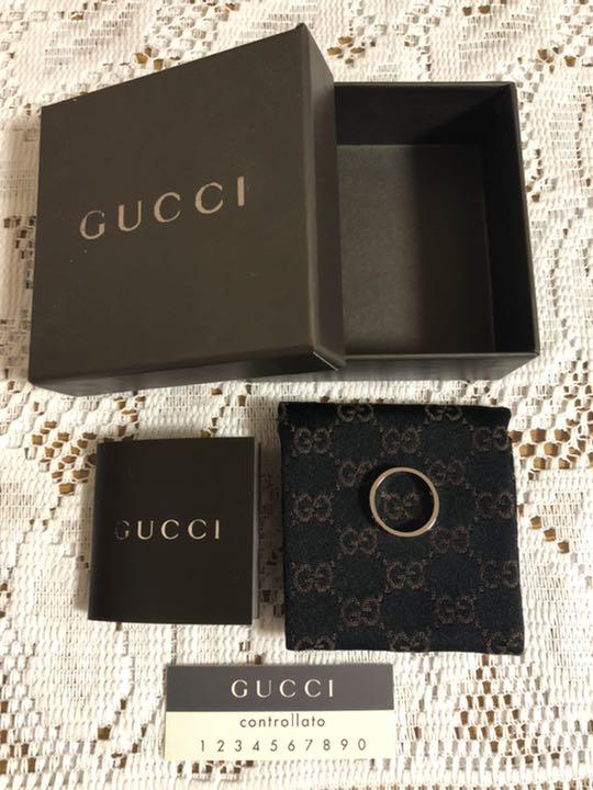 【未使用】GUCCI K18WG アイコンリング　13号