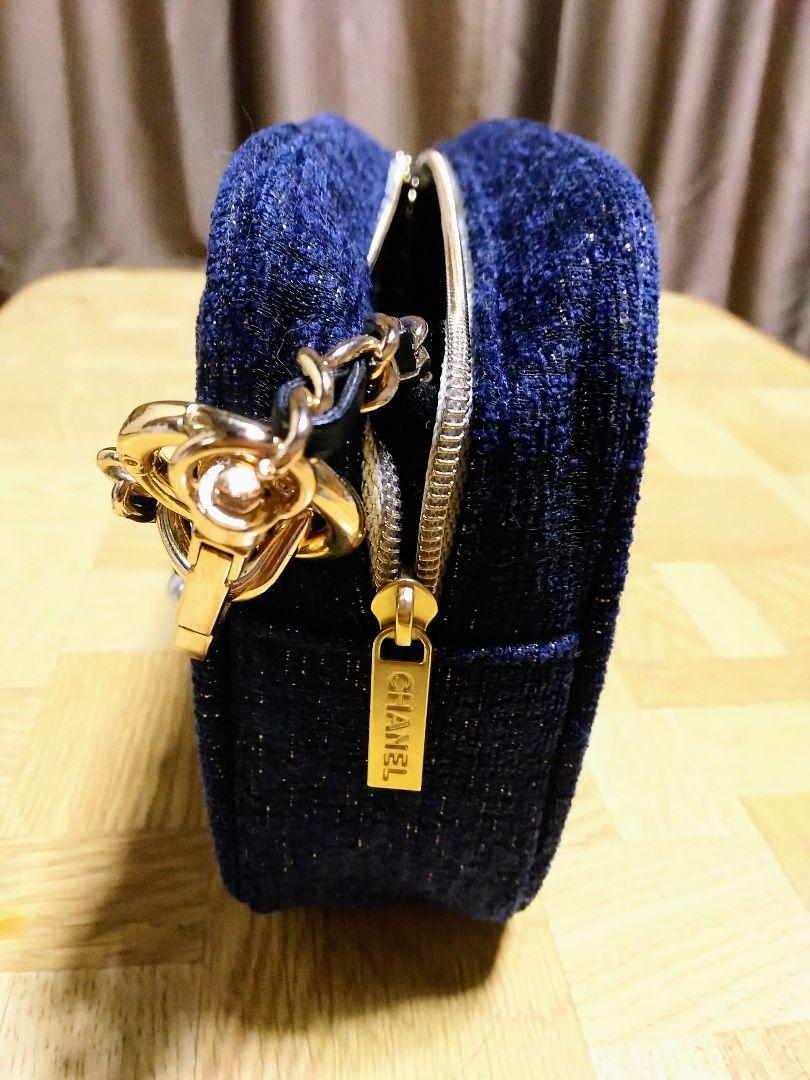 ☆ 最終価格 7,000円！ CHANEL ラメネイビー チャーム付き