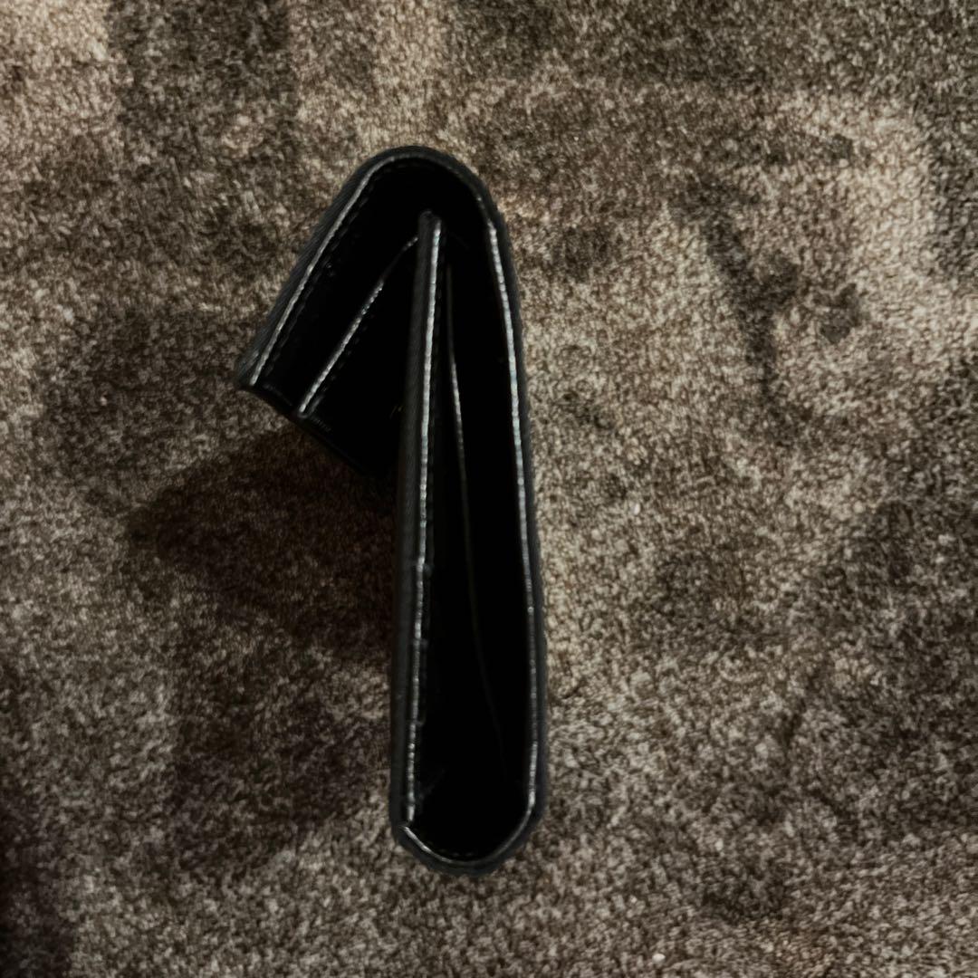 PRADA プラダ　ブラック　ナイロン 三つ折り財布　三角ロゴ　［極美品］