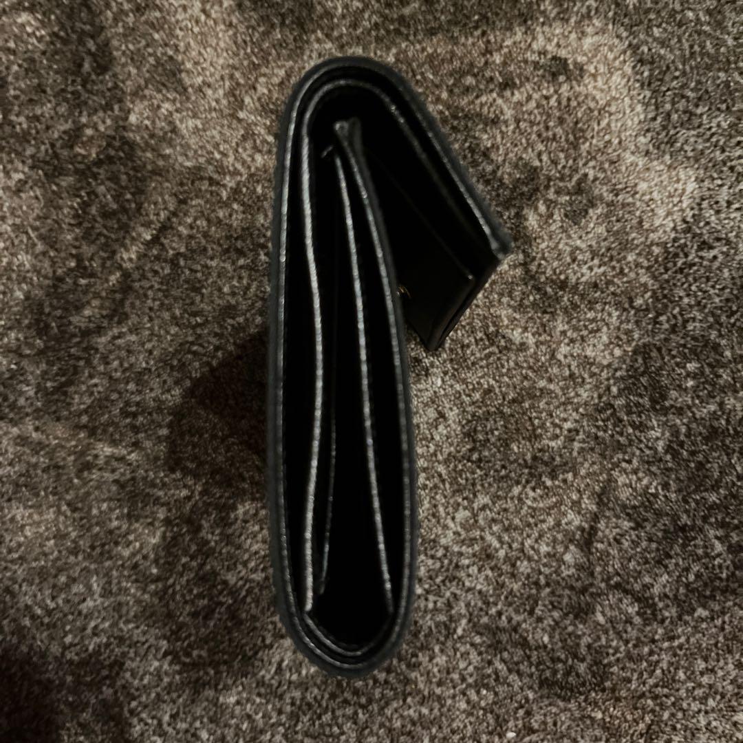 PRADA プラダ　ブラック　ナイロン 三つ折り財布　三角ロゴ　［極美品］