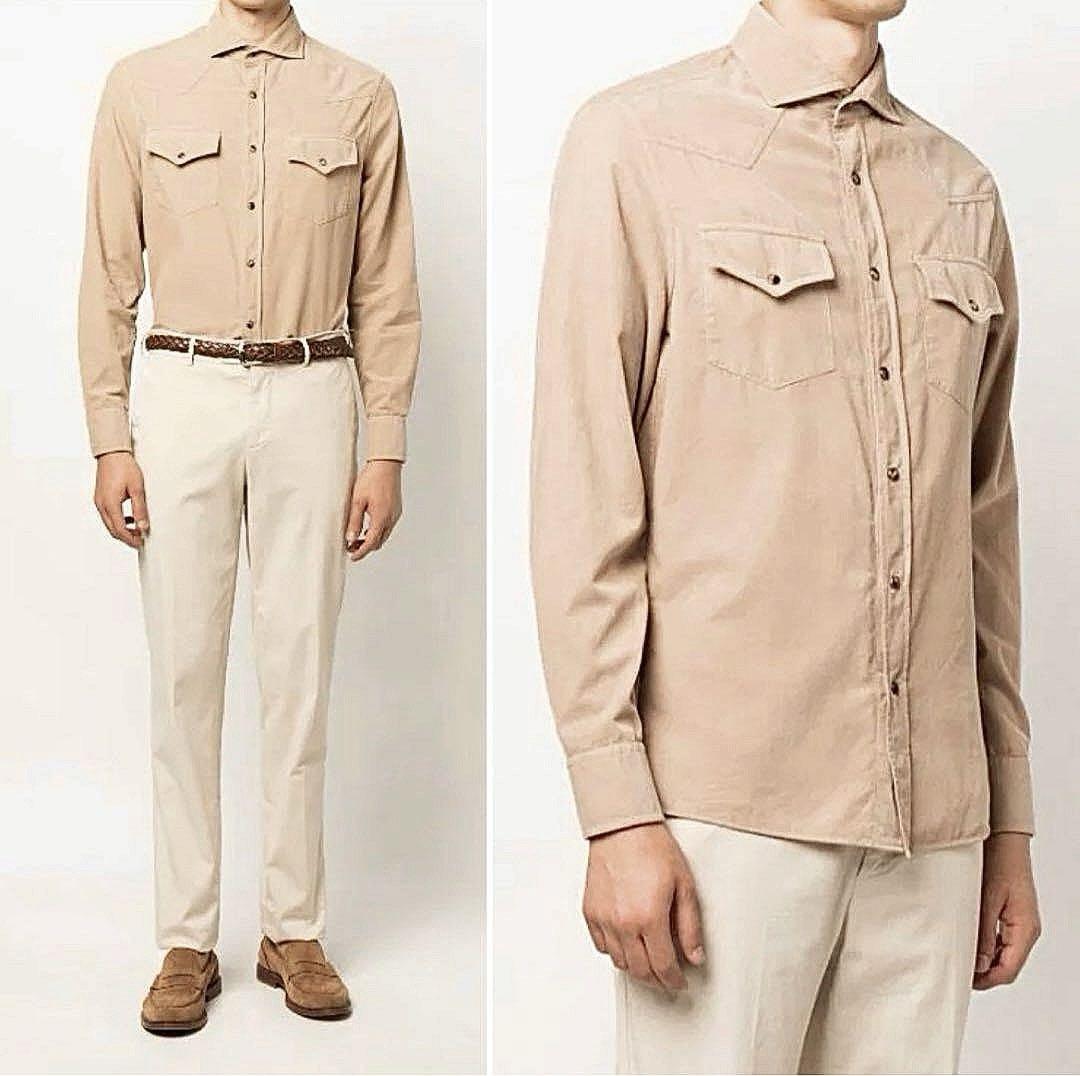 【Brunello Cucinelli】ウエスタンドレスシャツ S