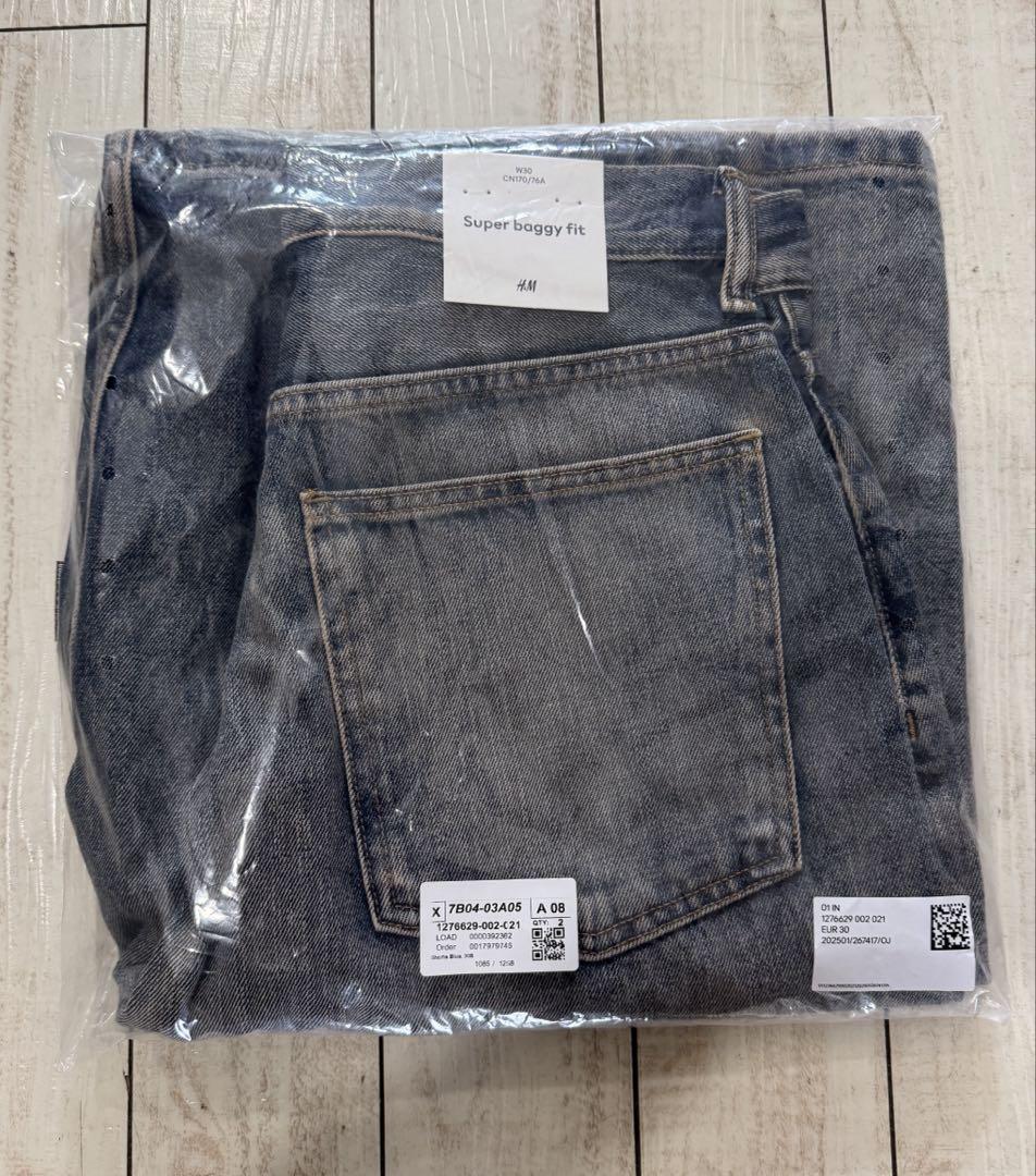【完売品】H&M スーパーバギー デニムショートパンツ 30
