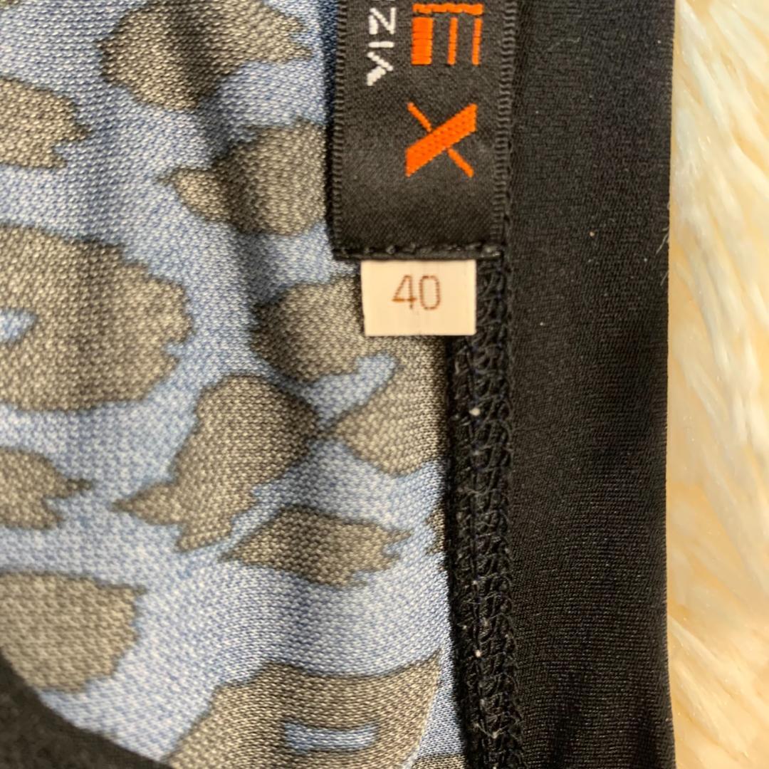 美品】EVEX by KRIZIA チュニック 長袖 レオパード 青 40 L