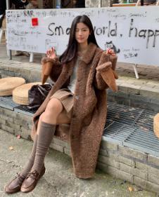 ウールロングコート シンプルなデザイン✭手袋付き魅力的な一着
