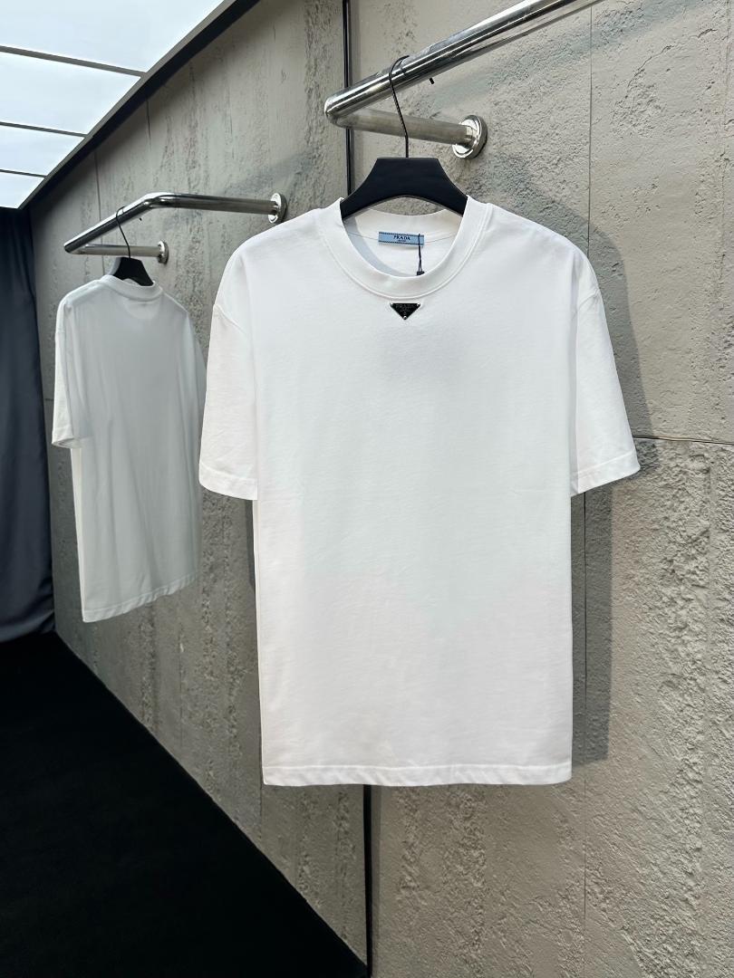 美品　PRADA　現行モデル　Tシャツ　ボウタイ　切替　ホワイト　サイズS 美品 PRADA 現行モデル Tシャツ ボウタイ 切替 ホワイト サイズS